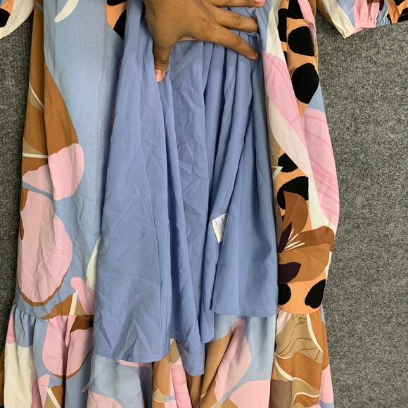 Anthropologie Hutch Bloom Wrap Midi Dress Size Small Open Lace Up Back - Picture 10 of 13